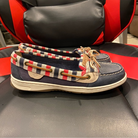Sperry Top-Sider Angelfish Navy/Red Strap Boat Shoes STS83333 Women's Size 8 - Picture 5 of 8